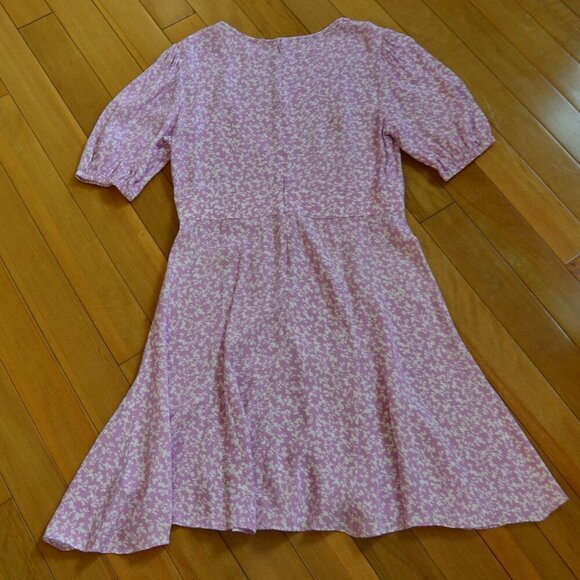& OTHER STORIES FLORAL PRINT PUFF SLEEVE DRESS SIZE 38 US S/M - Picture 7 of 8